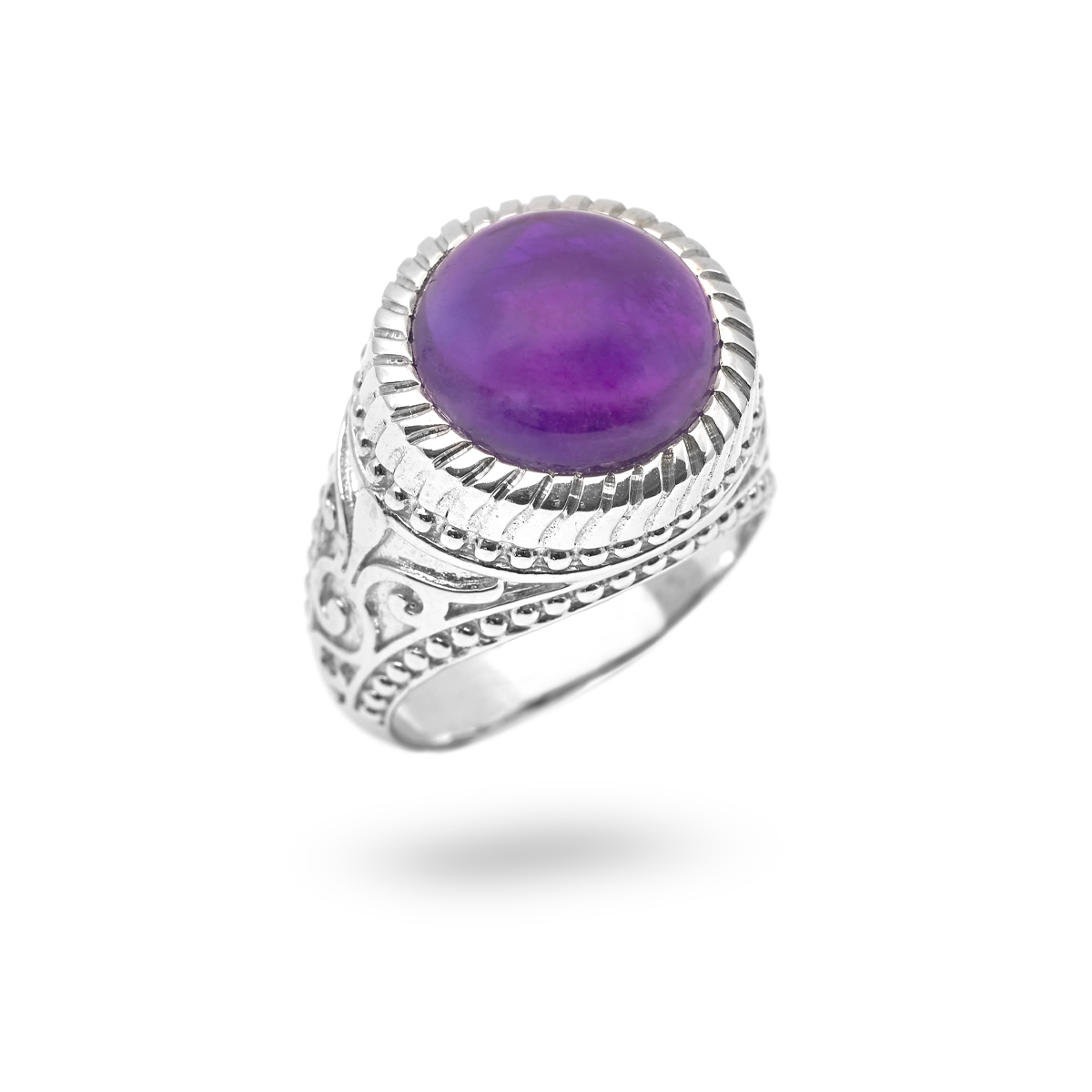 Bague amethyste argent Megna chevalière